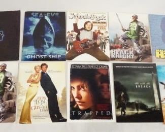 1147 LOT OF 14 DIGITAL MOVIE PRESS KITS INCLUDING JOE SOMEBODY, JOHN Q, GHOST SHIP, SCHOOL OF ROCK, BLACK KNIGHT (2), SHALLOW HAL, ENOUGH, 8 MILE, HOW TO LOSE A GUY IN 10 DAYS, TRAPPED, BREACH, 8 LEGGED FREAKS, & THE STEPFORD WIVES.