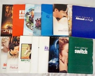 1155 LARGE LOT OF 16 MOVIE PRESS KITS INCLUDING, JOY RIDE; CONTAINS 2 STILLS & PRODUCTION INFO, FIRE DOWN BELOW; CONTAINS 3 STILLS & PRODUCTION INFO. CLUB PARADISE; CONTAINS 4 STILLS. HOW HIGH; CONTAINS 1 STILL & PRODUCTION INFO, SWEET NOVEMBER; CONTAINS 5 STILLS & PRODUCTION INFO. FINAL DESTINATION; CONTAINS 7 STILLS, 7 35MM SLIDES & PRODUCTION INFO. AT FIRST SIGHT; CONTAINS 8 STILLS, 8 35MM SLIDES & PRODUCTION INFO. RETURN TO ME; CONTAINS 9 STILLS, A POSTER, 12 35MM SLIDES & PRODUCTION INFO. I.Q.; CONTAINS 7 STILLS & PRODUCTION INFO. THE MEXICAN; CONTAINS 5 STILLS, 12 35MM SLIDES & PRODUCTION INFO. MICHAEL; CONTAINS 10 STILLS, A PRINT, 9 35 MM SLIDES, & PRODUCTION INFO. MR. DESTINY; CONTAINS 6 STILLS, A SCREENING INVITE & PRODUCTION INFO. SWITCH; CONTAINS 4 STILLS, & PRODUCTION INFO. PRELUDE TO A KISS; CONTAINS 8 STILLS, A SIGNED PRINT & PRODUCTION INFO. THE SAINT; CONTAINS 11 STILLS INCLUDING 2 SIGNED & PRODUCTION INFO. & ALMOST AN ANGEL; CONTAINS 4 STILLS INCLUDING ONE SIGNED & PRO