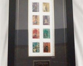 1188 STAR WARS ATTACK OF THE CLONES LIMITED EDITION FRAMED PIN COLLECTION NO. 99/2002. 21 IN X 12 3/4 IN