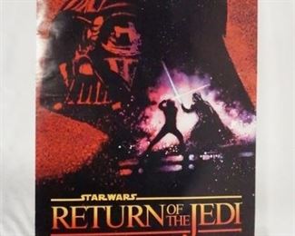 1194 LOT OF TWO VINTAGE MOVIE POSTERS INCLUDING 1983 STAR WARS RETURN OF THE JEDI, HAS AVERAGE SIGNS OF WEAR; 34 IN X 22 IN, & 1987 PREDATOR WHICH HAS DAMAGE 27 3/4 IN X 20 1/2 IN