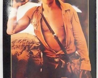 1195 1983 INDIANA JONES TEMPLE OF DOOM MOVIE POSTER. 27 IN X 40 IN
