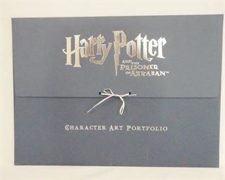 1202 LIMITED EDITION HARRY POTTER PRISONER OF AZKABAN CHARACTER ART PORTFOLIO NO 661/2000 CONTAINS 9 17 IN X 11 3/4 IN PRINTS.