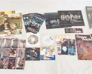 1205 LOT OF MISC. MOVIE MEMORABILIA INCLUDING THE THREE MUSKATEERS TRADING CARDS, A 38 IN X 25 IN POSTER FOR ZOOT SUIT, JERRY MCGUIRE POSTERS & MORE.