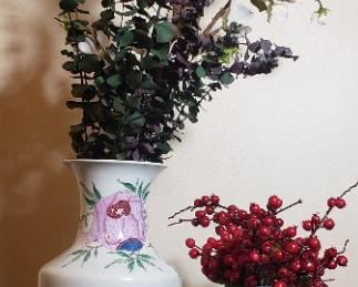 Pair of Painted Asian Vases