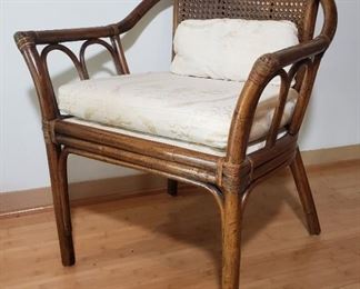 Vintage Cane and Rattan Armchair
