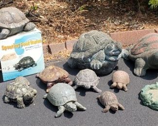 Collection of Garden Turtle Statues