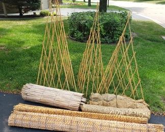 Bamboo Garden Screens and Vine Trellis