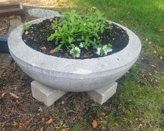 Low Profile Concrete Garden Planter ~ A