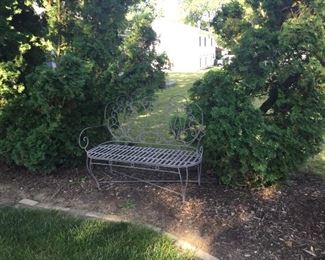 Wrought garden bench 