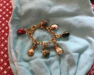 Joan Rivers charm bracelet with 7 charms