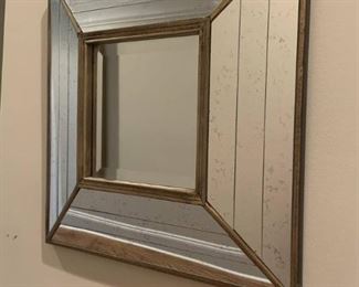 Square Beveled and Pitched Wall Mirror