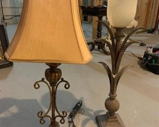 Two Mismatched Table Lamps