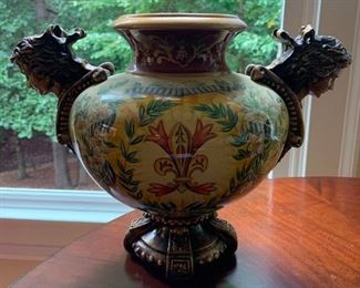 Victorian Floral Decorative Pedestal Vase