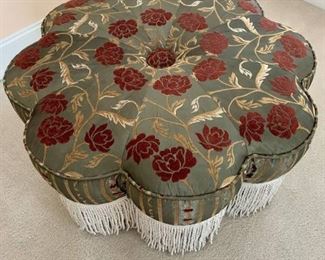Victorian Tufted Tapestry Ottoman