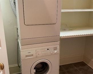 Stack washer and dryer by Bosch 