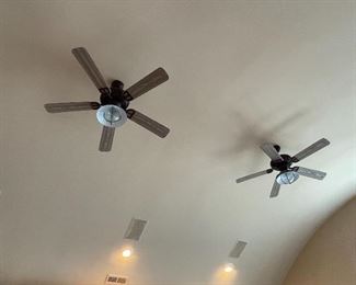 2 industrial style ceiling fans