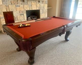 8’ slate pool table by The C. L. Bailey Co (Missouri)