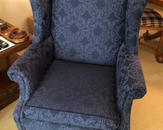 Upholstered armchair by a Ethan Allen.