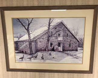 Framed watercolor print by Dan Campanelli.