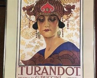 Framed poster: Turandot, by G. Puccini.