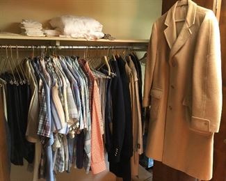Selection of men’s clothing.