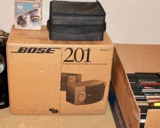 Pair of Bose 201 direct/reflecting loudspeakers.