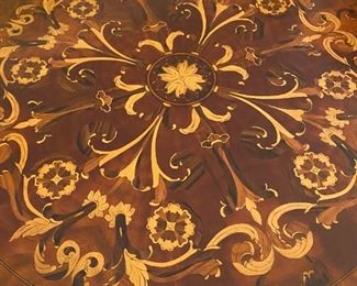 Detail of inlay on Maitland Smith table