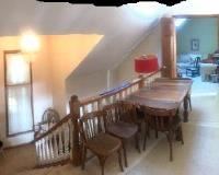 Seth Thomas Clock, Primative Drop Leaf Table with 6 chairs, Nascar and Indy 500 collectibles, LG 47in TV, Floor Speakers, and more