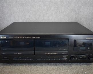RCA SCT-550 High Speed Dubbing Dual Stereo Cassette Deck Dolby B Full Logic