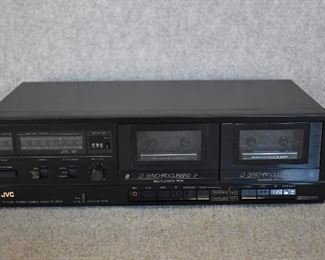 JVC TD-W106 1990s Black Stereo Double Cassette Deck Tape Player Recorder Dolby