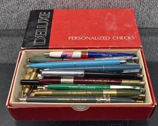 Vintage Lot Assorted Advertising Pens and Bullet Pencils