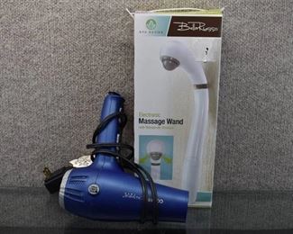 Lot of 2 Hair Dryer and Electric Massage Wand
