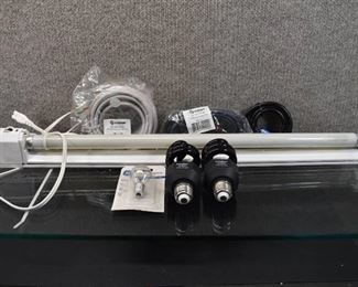 Lot of 7 Assorted Cords and Lightbulbs | 6' Stereo Audio Cable, 6' Component Video Cable, 40W Bulb, Etc