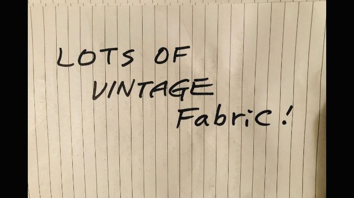 Lots of Vintage Clothing & Fabrics!