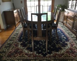 Dining Room includes table w/3 leaves, 6 chairs, server & china closet