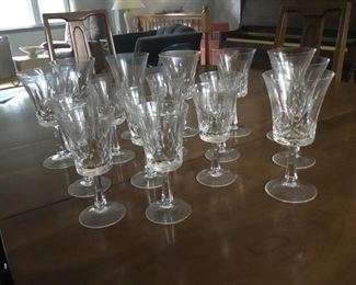 Gorham Crystal, Stratford pattern.  Includes 8 wine glasses, 7 water & 1 goblet