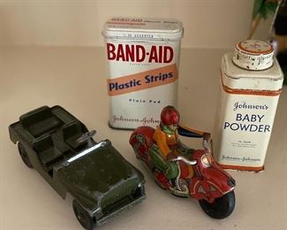 Vintage tins and toys