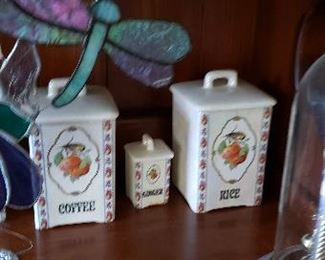 Apothecary jars & spice set