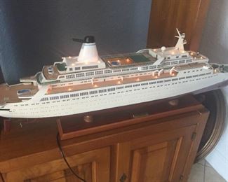 Lighted Carnival Cruise Line Model Ship