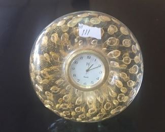 Murano Gold Filled Clock