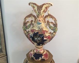 19th c. French Majolica 'Eichmann' 24.5"h x 15"w