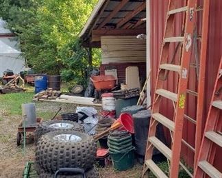 Pull cart and ATV tires and ladders