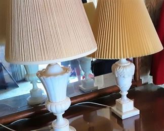 MARBLE ALABASTER TABLE LAMPS