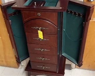 Standing jewelry chest great for any collection.