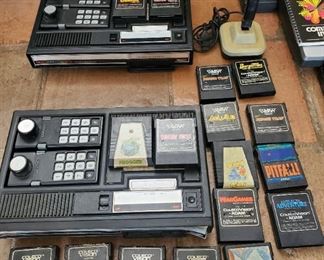 Vintage game consoles and games