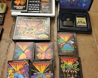 Vintage game consoles and games