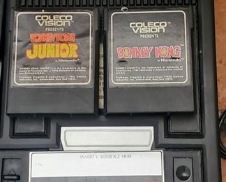 Vintage game consoles and games