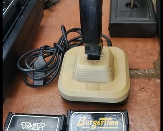 Vintage game consoles and games