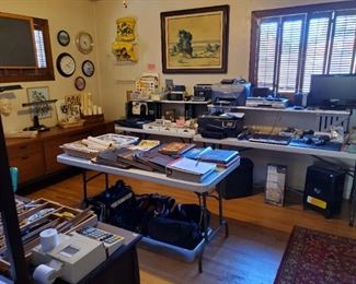 Vintage & newer audio/visual & office supplies.