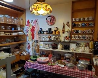 Enormous amount of Kitchen items, mostly vintage.